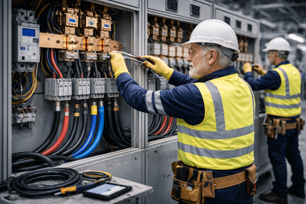 Affordable Tenant Improvement Electrical Contractor Houston, TX installing commercial lighting systems